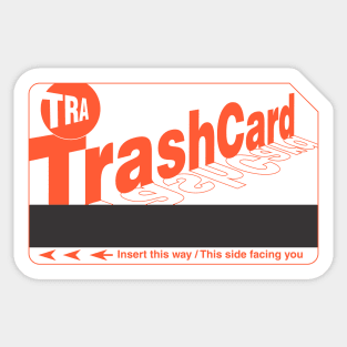 Trash Card (ORANGE) Sticker